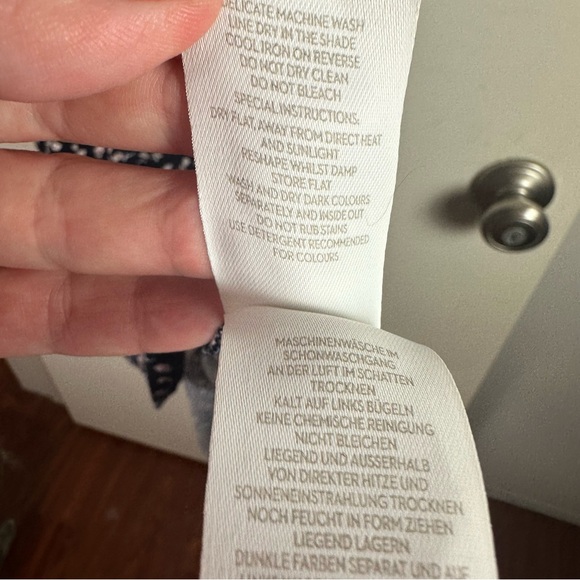 Boden Navy Ditsy FloralPetal Evangeline Stretchy Soft Jersey Knit Dress Size 14L - Picture 14 of 16